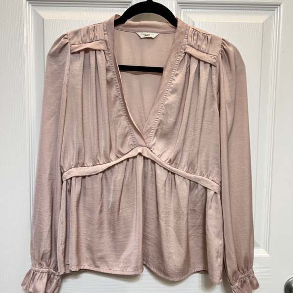 Lucky Brand Silky Babydoll Blouse - Picture 2 of 11
